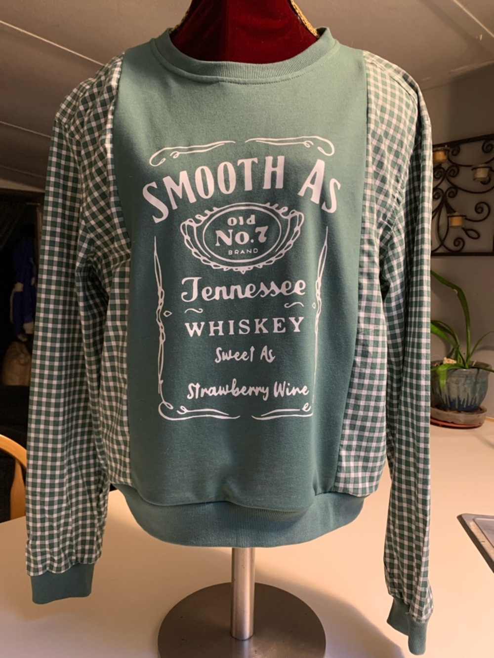 Upcycled  “Smooth As Tennessee Whiskey”Woman’s Shirt